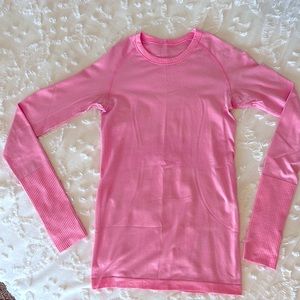 Swiftly tech long sleeve shirt, pink, size 4, great condition